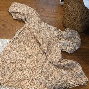 Storia Floral Womens Dress with Lace Trim